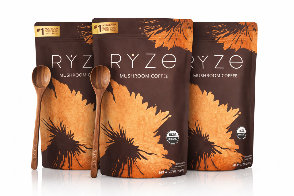 RYZE Mushroom Coffee – 3 Pack Bundle | Organic Energy Blend