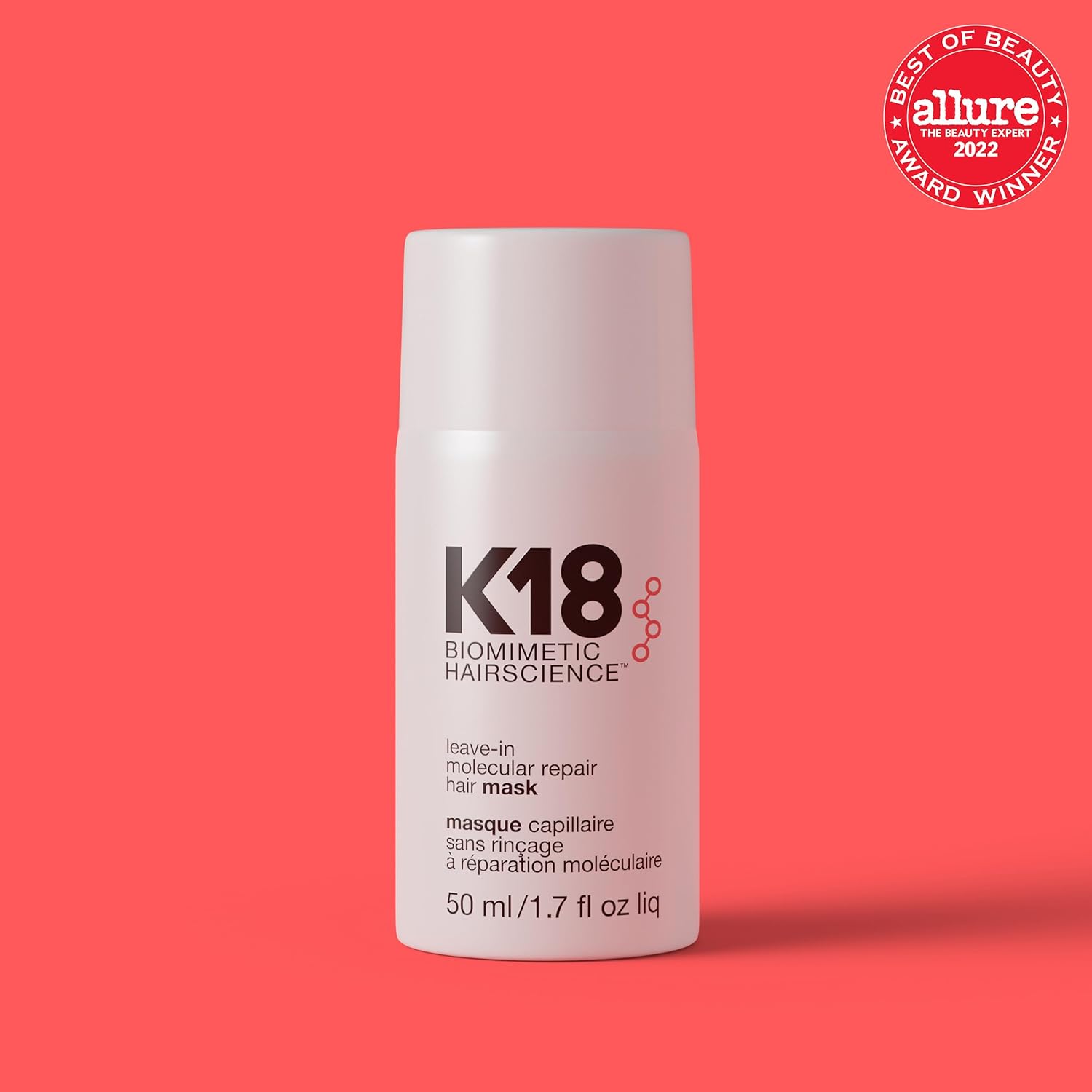 K18 Leave-In Molecular Hair Repair Mask – Damage Repair Treatment for Stronger, Smoother Hair (50ml)