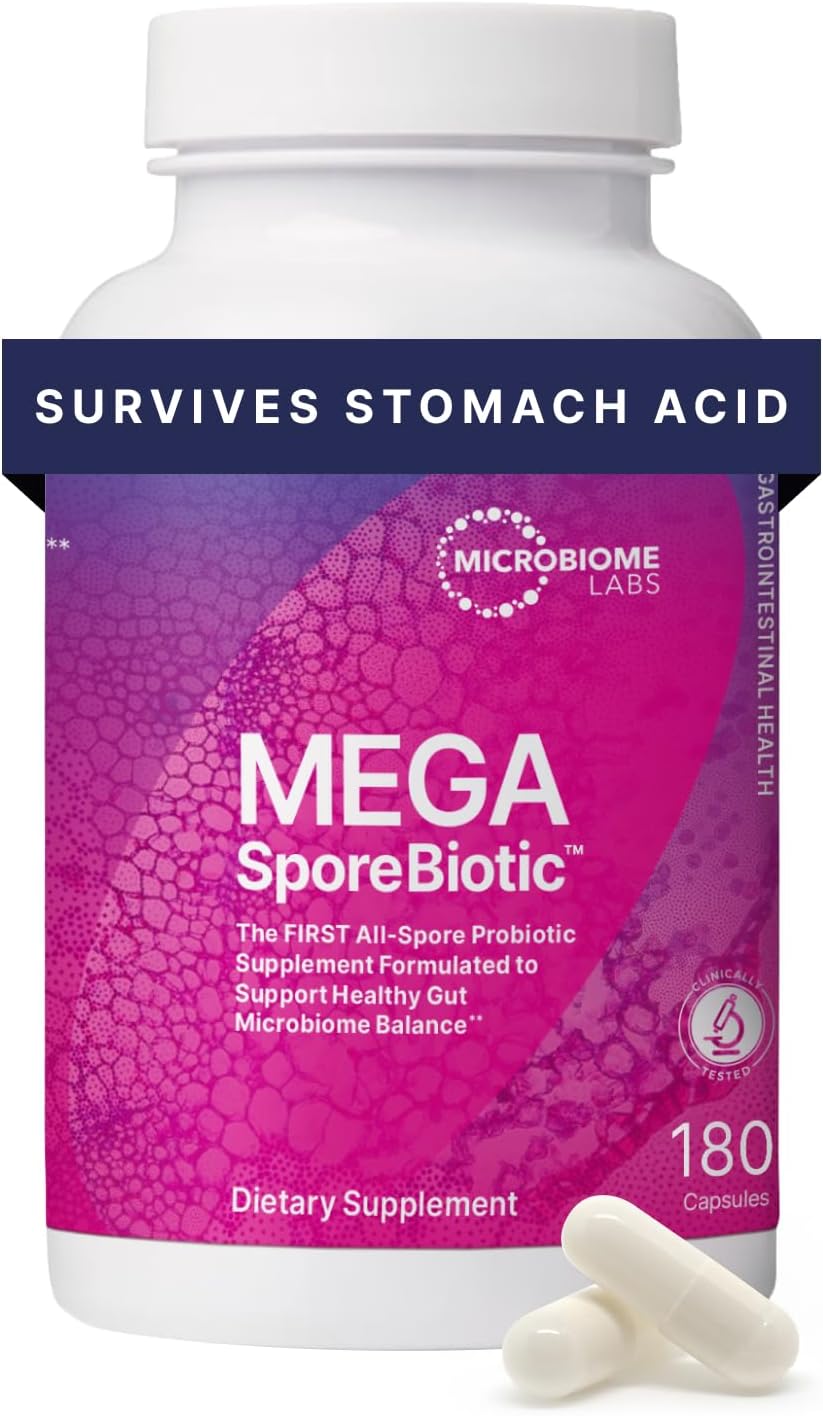 Microbiome Labs MegaSporeBiotic Probiotics for Digestive Health - 180ct
