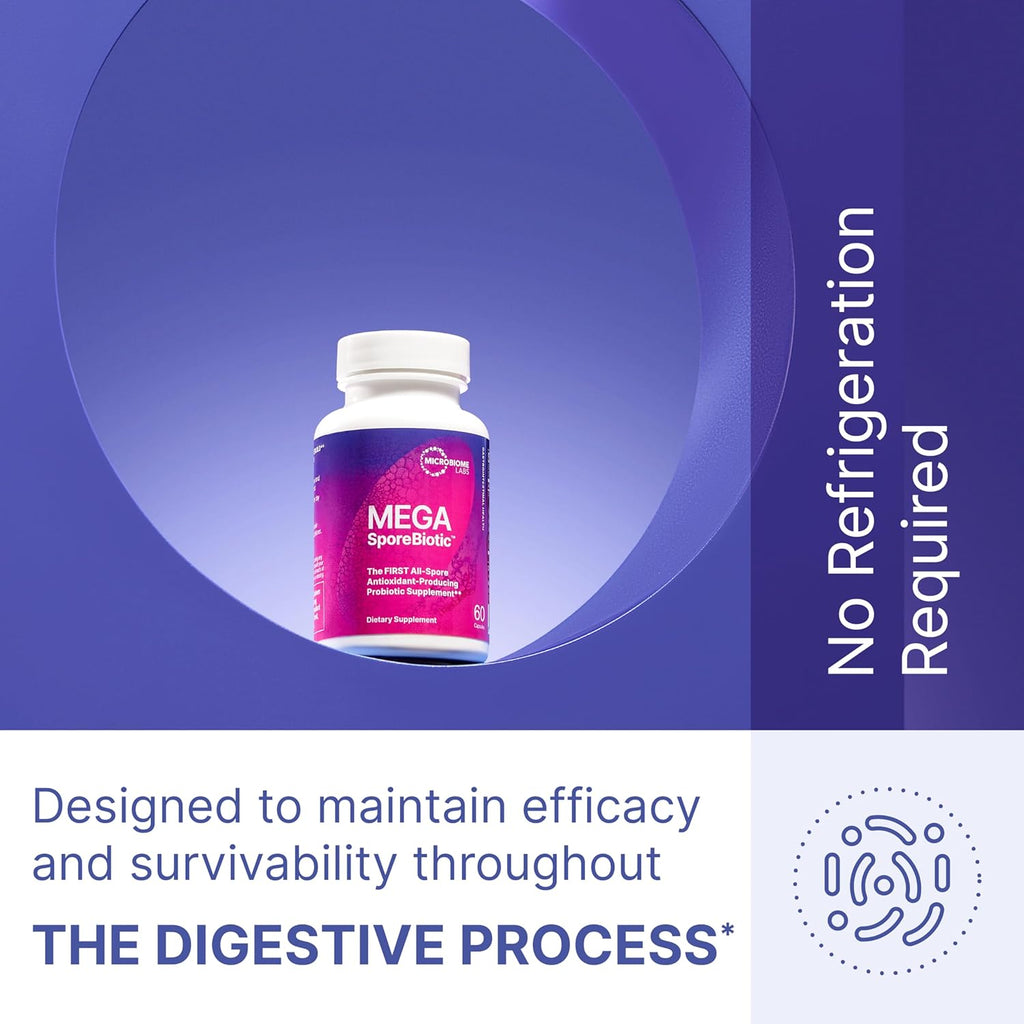 Microbiome Labs MegaSporeBiotic Probiotics for Digestive Health - 180ct