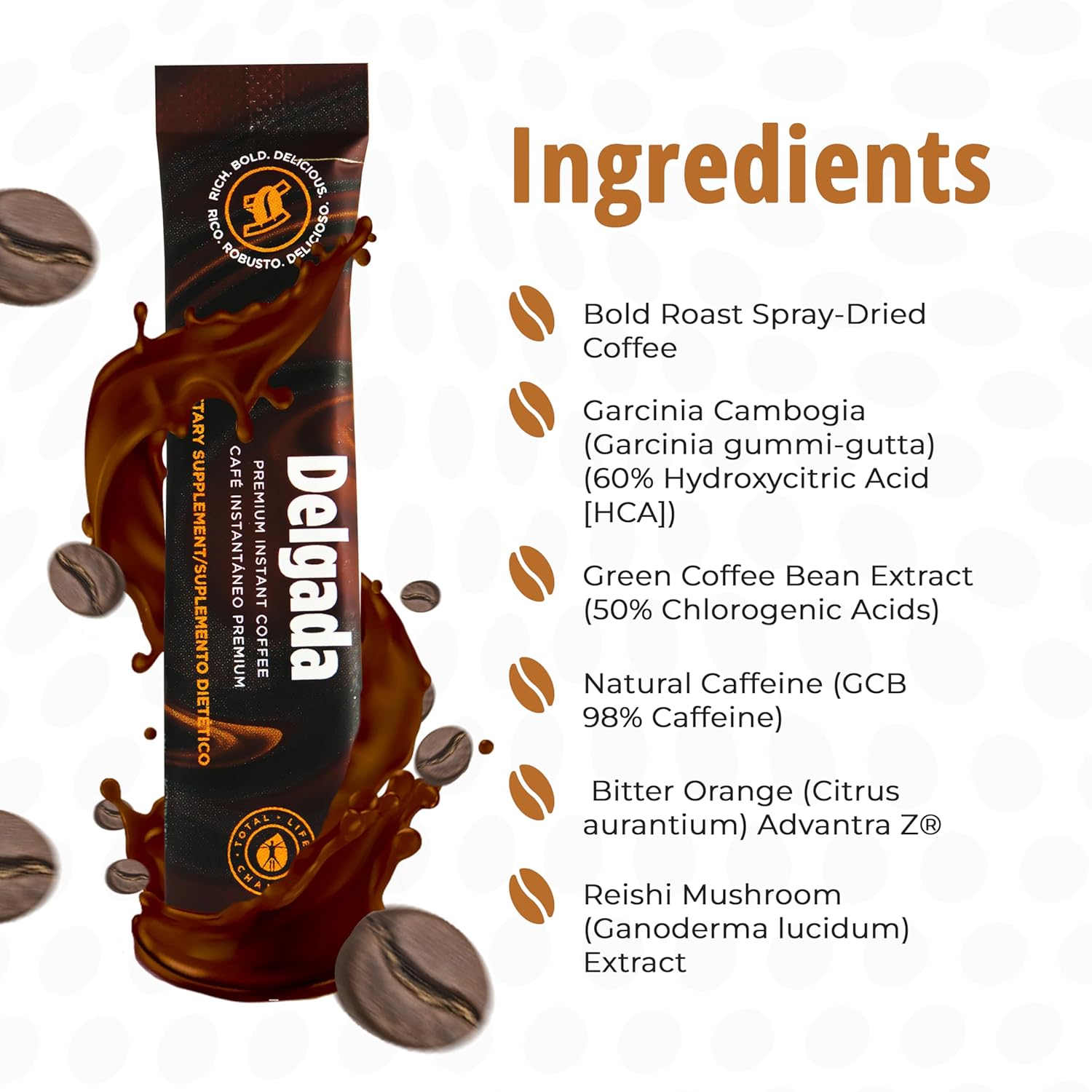 Coffee Delgada Premium, 25 Sachets, 2.8 oz Each