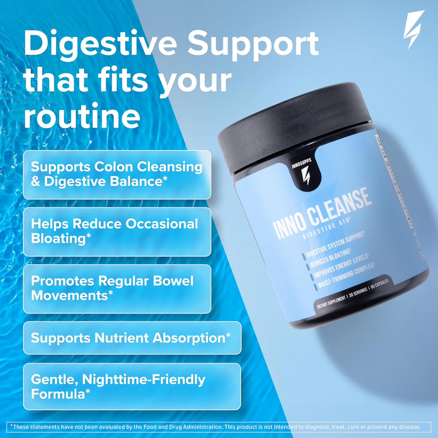 Inno Cleanse Waist Trimming Complex Digestive System Supps - 60 Caps