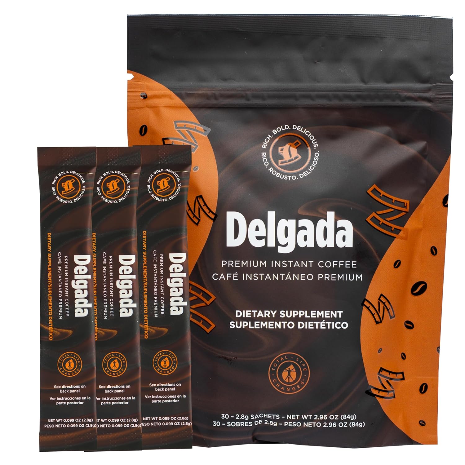 Coffee Delgada Premium, 25 Sachets, 2.8 oz Each
