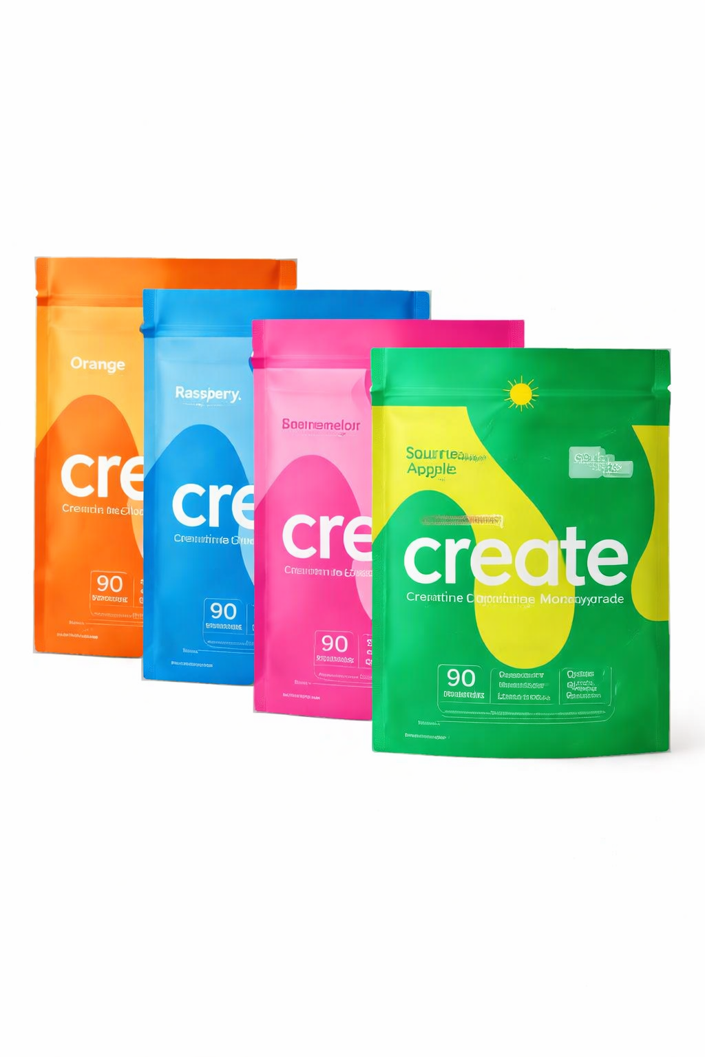 Create Creatine Monohydrate Gummies – All Flavors – 90 Count – NEW & SEALED