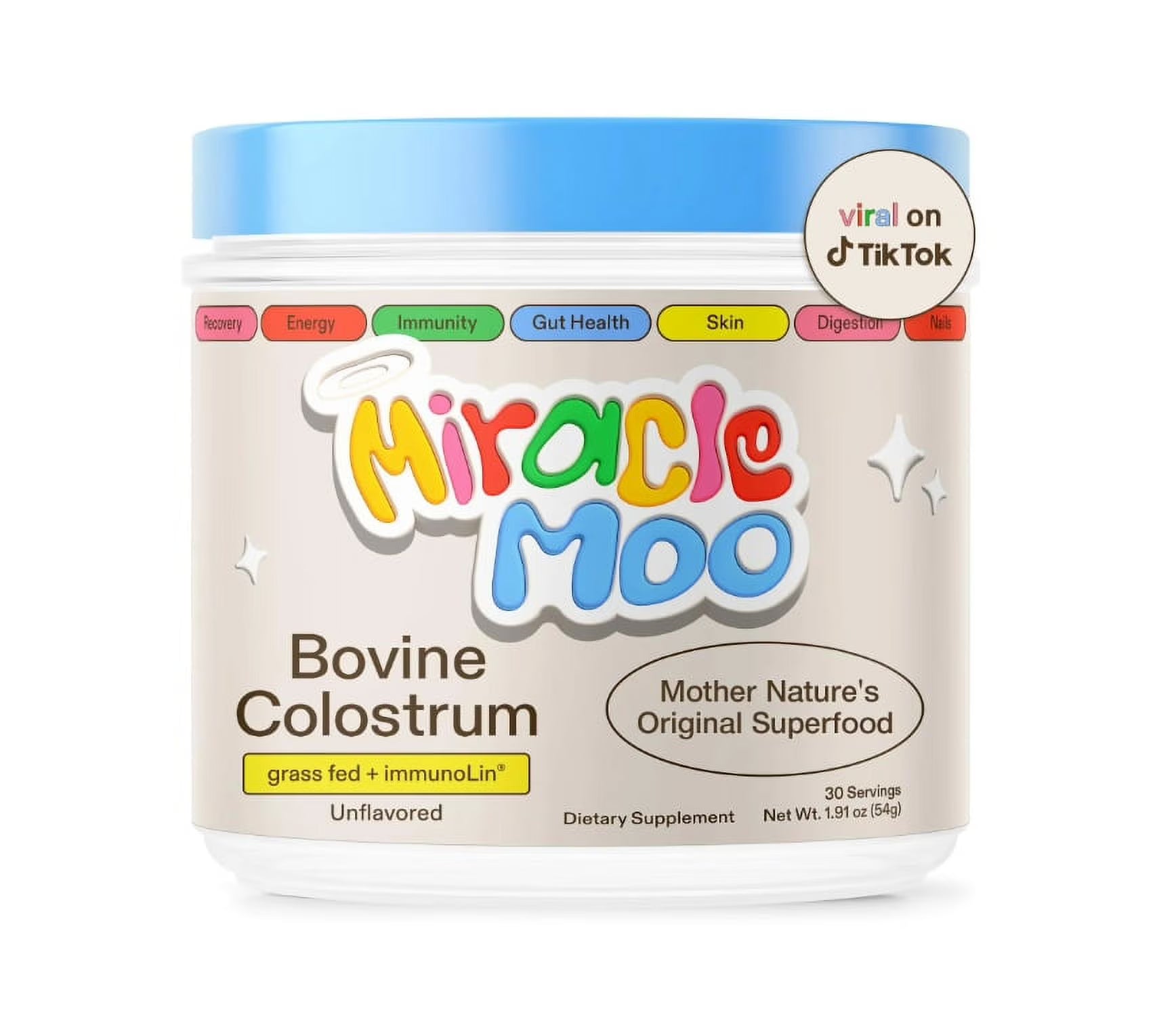 Miracle Moo Colostrum Supplement - 30 Servings box
