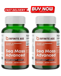 INFINITE AGE 1250mg Sea Moss Advanced Superfood, High-Potency, Vegan - 120 Count