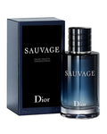 Dior Sauvage perfume bottle and packaging on a white background
