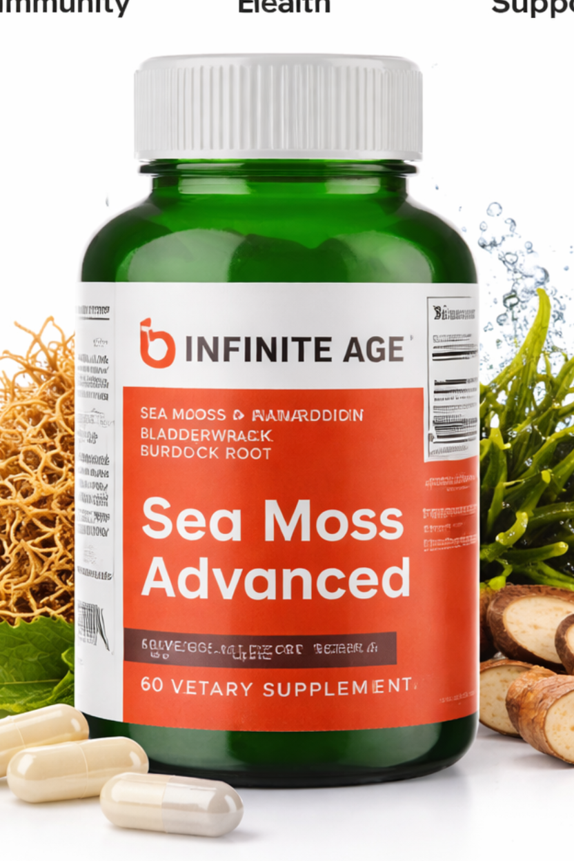 INFINITE AGE Sea Moss Advanced – Immunity, Energy & Thyroid Support Supplement