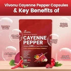 VivoNu Cayenne Pepper Softgels Supplement - 240 Capsules NEW FREE SHIP