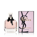 YSL Mon Paris perfume bottle and packaging on a white background